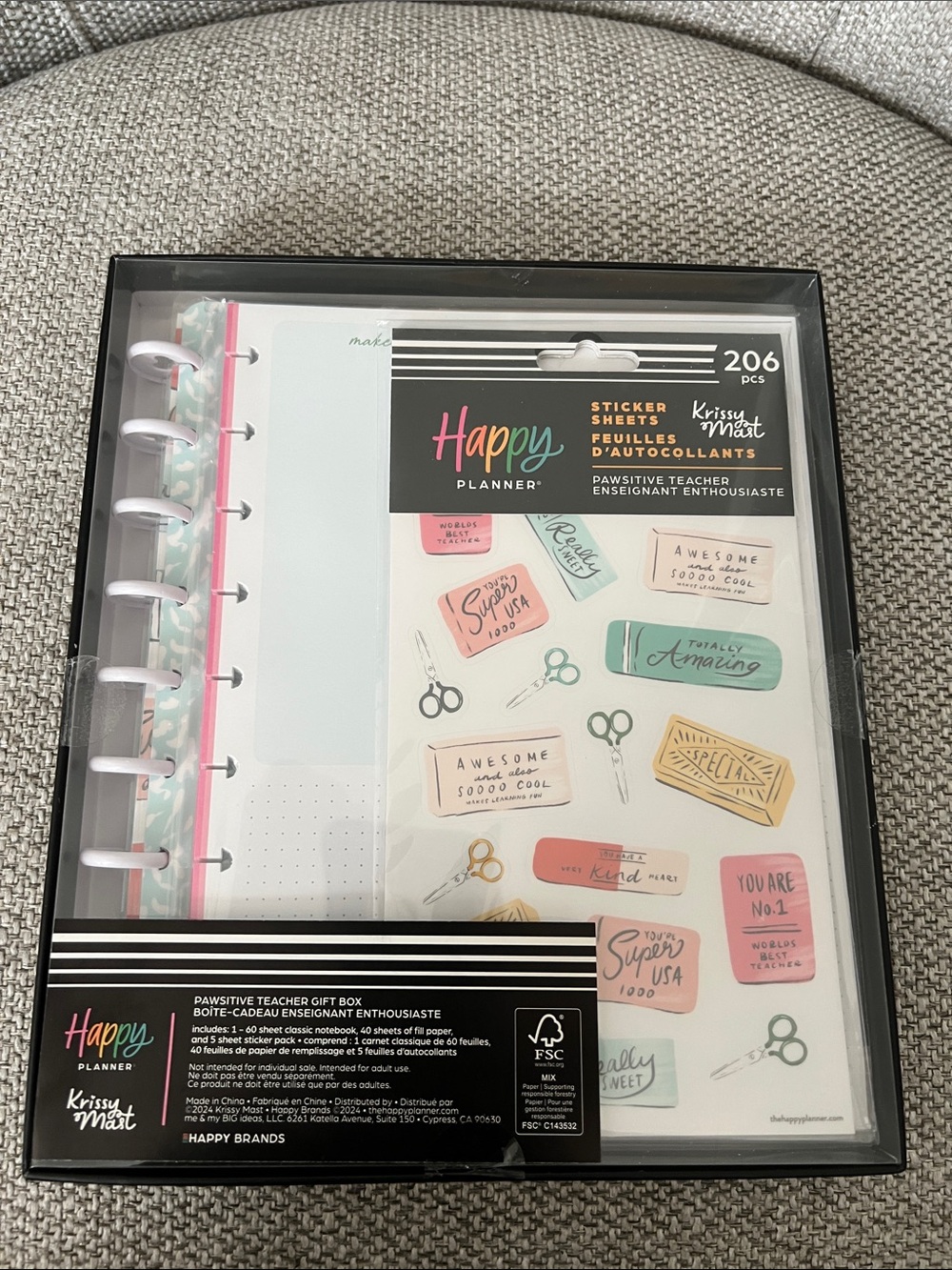 Happy Planner Pastel Sticker & Notebook Set - Pink, Mint, Cream